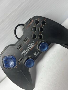 Logitech WingMan RumblePad Wired USB Game Controller - Black/Blue